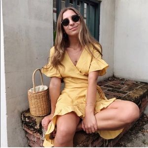 Sabo Skirt Mustard Wrap Dress